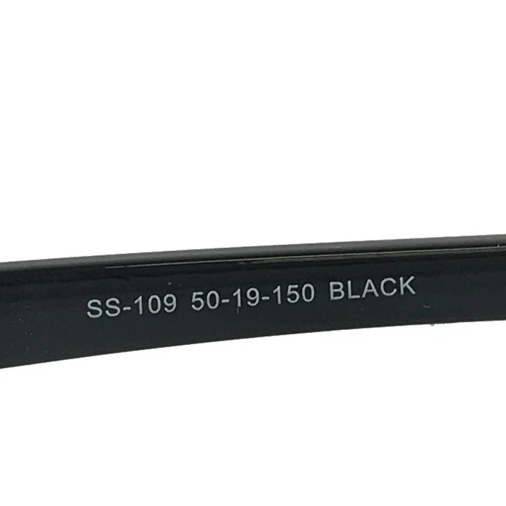 Success Eyeglasses Frames SS-109 BLACK Polished Square Full Rim 50-19-150